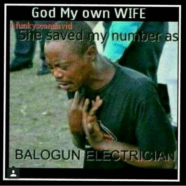 Very Funny!! See What Happened To A Man After He Found Out His Wife Saved His Number As “Balogun Electrician”